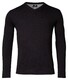Baileys Cotton Uni V-Neck Single Knit Pullover Black
