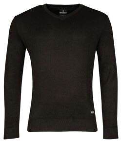 Baileys Cotton V-Neck Allover 2-Tone Pullover Dark Green