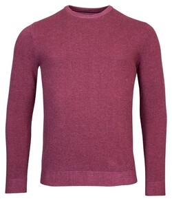 Baileys Crew Neck 2Tone Jacquard Plated Pullover Grape Kiss