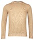 Baileys Crew Neck Body And Sleeves Two-Tone Structure Jacquard Pullover Dark Sand