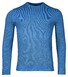 Baileys Crew Neck Body And Sleeves Two-Tone Structure Jacquard Trui Bright Cobalt