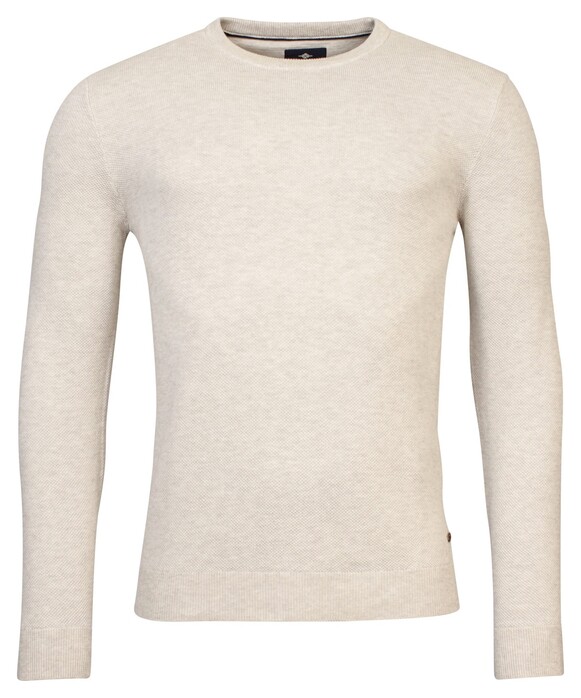 Baileys Crew Neck Body And Sleeves Two-Tone Structure Jacquard Trui Kitt