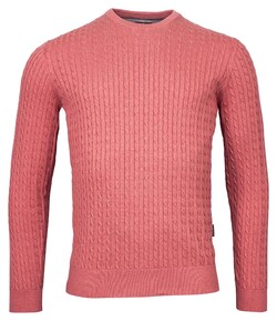 Baileys Crew Neck Cable Knit Pullover Faded Rose
