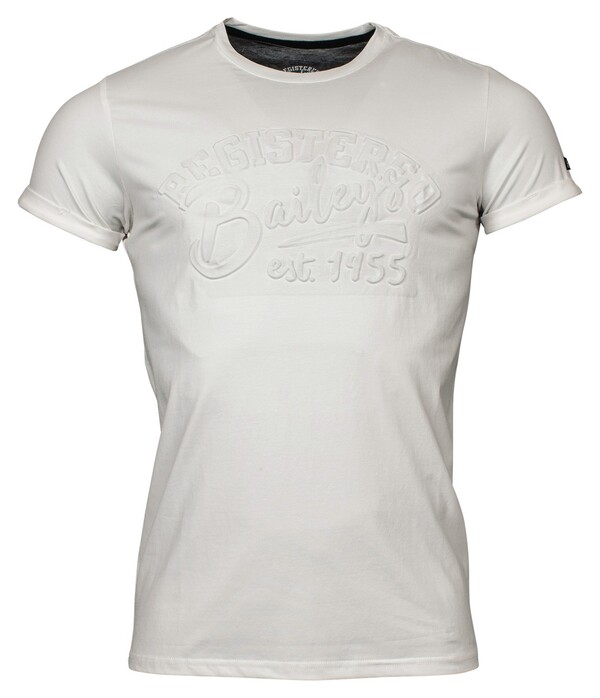 Baileys Crew Neck Jersey Registered 1955 T-Shirt Off White