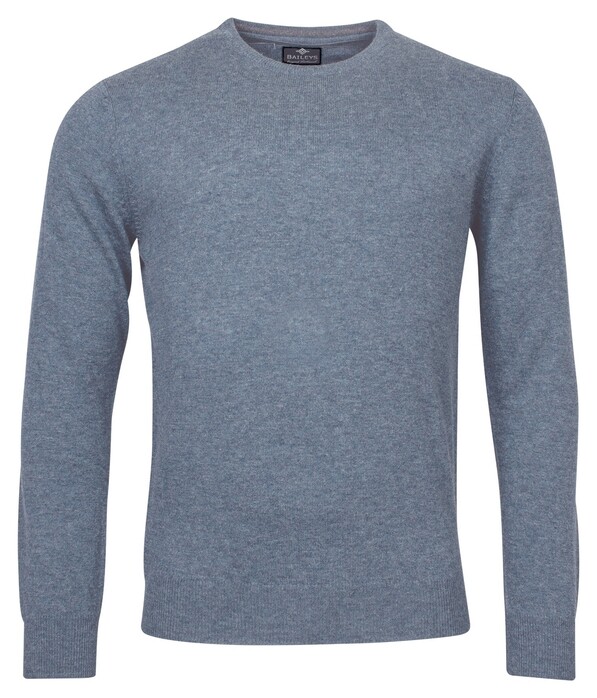 Baileys Crew Neck Lambswool Pullover Mid Blue