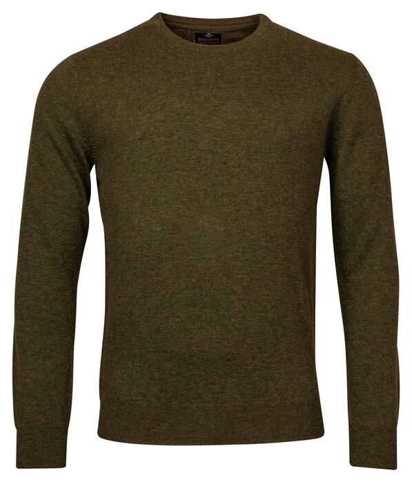 Baileys Crew Neck Lambswool Pullover Olive