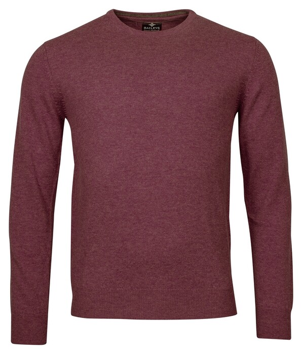 Baileys Crew Neck Lambswool Single Knit Trui Cerise