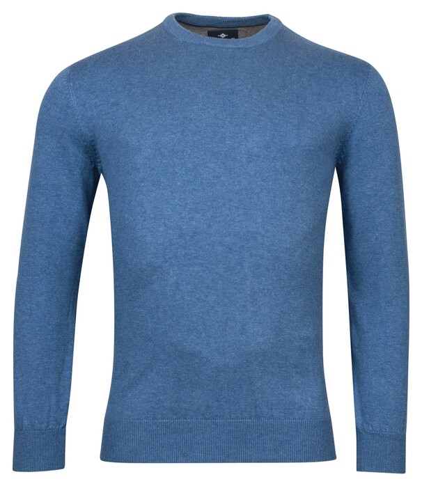Baileys Crew Neck Pullover Single Knit Combed Cotton Winter Blue