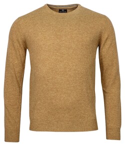Baileys Crew Neck Pullover Single Knit Lambswool Gold Yellow