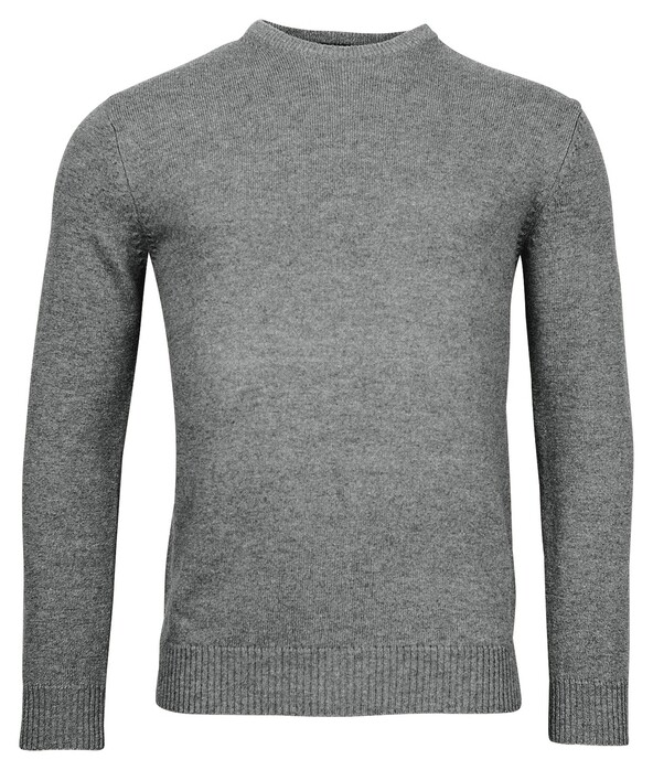 Baileys Crew Neck Pullover Single Knit Lambswool Grey