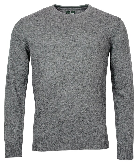 Baileys Crew Neck Pullover Single Knit Lambswool Trui Grijs