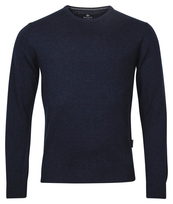 Baileys Crew Neck Pullover Single Knit Lambswool Trui Navy