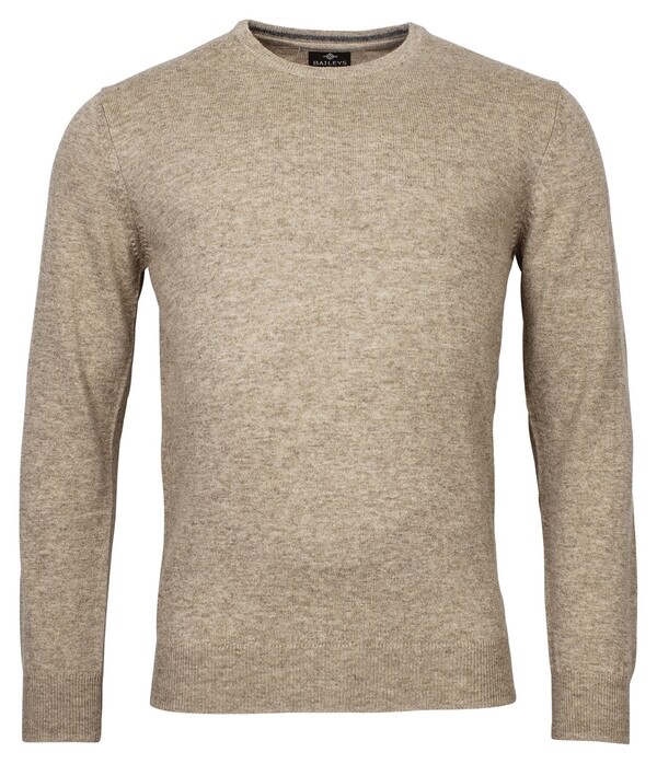 Baileys Crew Neck Pullover Single Knit Lambswool Trui Oak