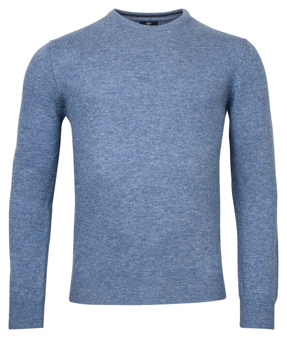 Baileys Crew Neck Pullover Single Knit Lambswool Trui Winter Blue