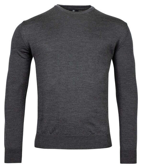 Baileys Crew Neck Pullover Single Knit Merino Anthracite