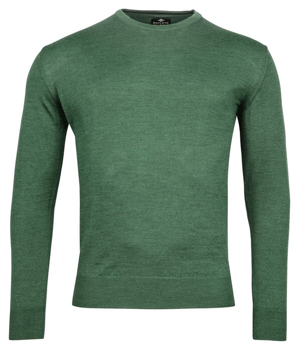 Baileys Crew Neck Pullover Single Knit Merino Light Green