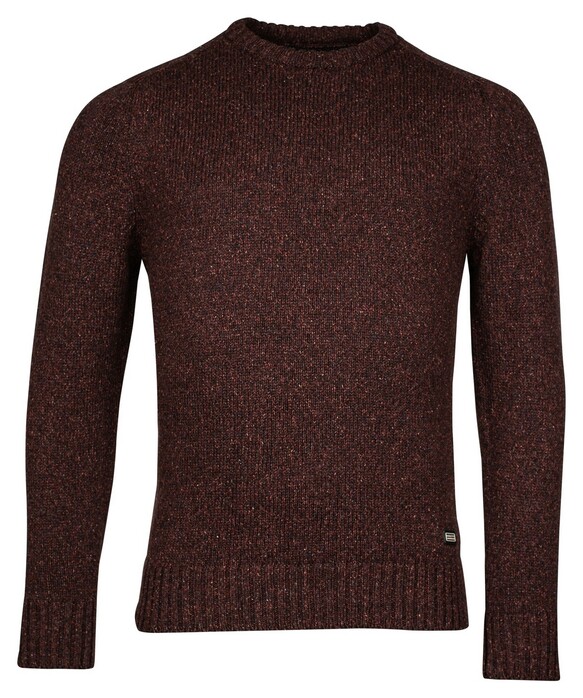 Baileys Crew Neck Single Knit Pullover Aubergine