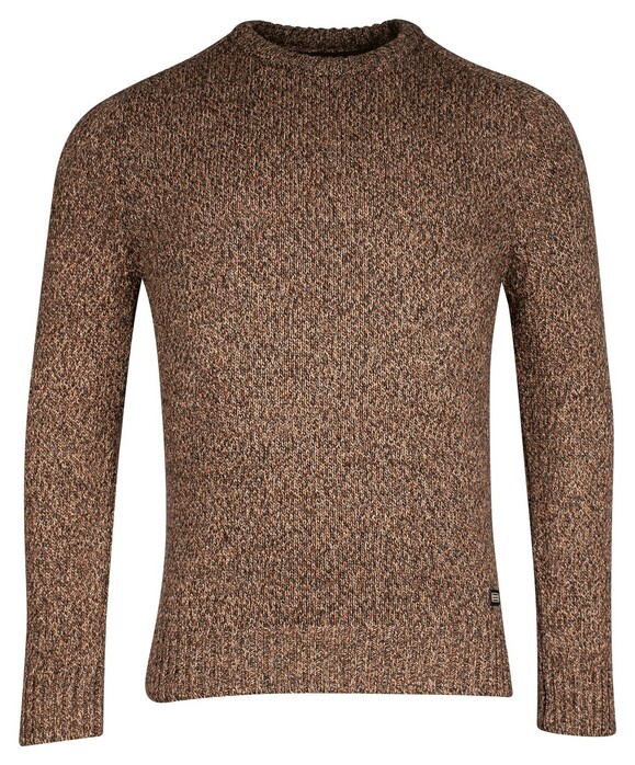 Baileys Crew Neck Single Knit Pullover Brown