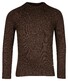 Baileys Crew Neck Single Knit Pullover Dark Brown Melange