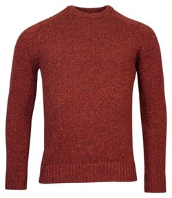 Baileys Crew Neck Single Knit Pullover Stone Red