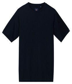 Baileys Crew Neck Subtle Two-Tone T-Shirt Dark Blue
