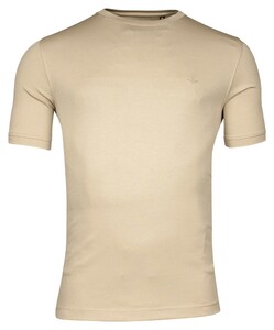 Baileys Crew Neck Two-Tone Interlock T-Shirt Beige