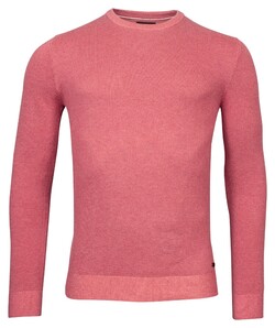 Baileys Crew Neck Two Tone Jacquard Knit Pullover Faded Rose