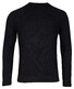 Baileys Crew Neck Uni Color Allover Structure Knit Pullover Navy