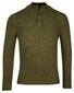 Baileys Fantasy Contrast Knit Colors Half Zip Buttons Single Knit Pullover Olive