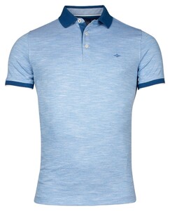 Baileys Fantasy Two-Tone Slub Piqué Polo Delft Blue