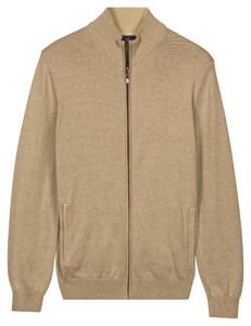 Baileys Fine Knit Full Zip Vest Taupe