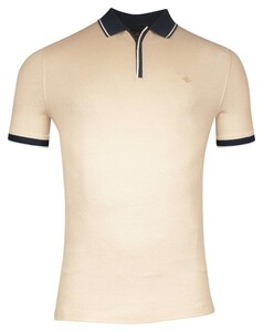 Baileys Fine Texture Two-Tone Oxford Piqué Subtle Contrast Poloshirt Kitt