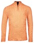 Baileys Front Cable Knit Lambswool Half Zip Pullover Mid Orange