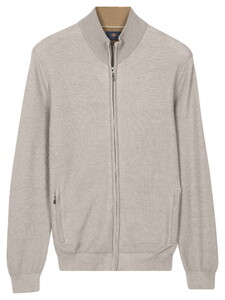 Baileys Full Zip Two-Tone Fine Textured Jacquard Allover Plated Vest Soft Grey