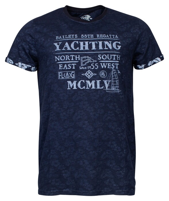 Baileys Garment Dyed Yachting T-Shirt Dark Evening Blue