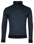 Baileys Half Zip 2-Tone Jacquard Doubleface Interlock Sweat Pullover Mid Denim Blue