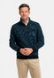 Baileys Half Zip 2-Tone Jacquard Doubleface Interlock Sweat Trui Mid Denim Blue