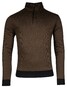 Baileys Half Zip 2-Tone Jacquard Interlock Doubleface Sweat Pullover Olive