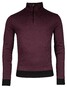 Baileys Half Zip 2-Tone Jacquard Interlock Doubleface Sweat Trui Light Aubergine