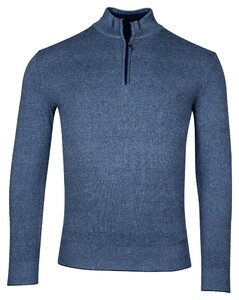 Baileys Half Zip Allover 2-Tone Pullover Mid Blue