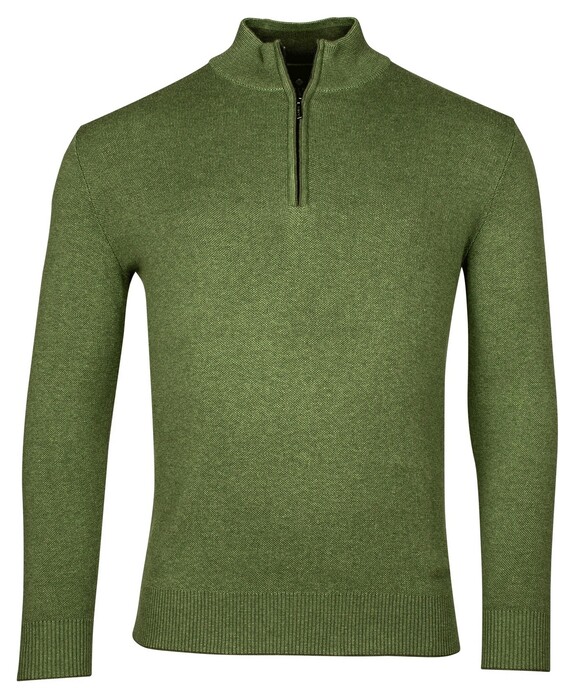 Baileys Half Zip Allover 2-Tone Trui Grasgroen