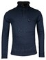 Baileys Half Zip Allover Honeycomb Piqué Sweat Pullover Dark Blue