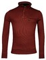 Baileys Half Zip Allover Honeycomb Piqué Sweat Pullover Deep Red