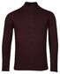 Baileys Half Zip And Buttons Subtle Rib Details Pullover Aubergine