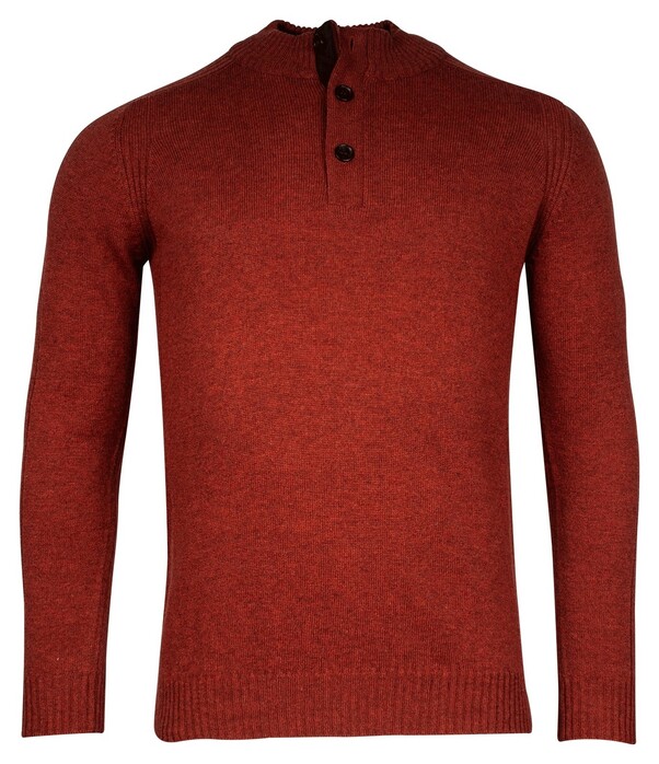 Baileys Half Zip And Buttons Subtle Rib Details Pullover Deep Red