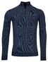 Baileys Half Zip Body And Sleeves Two-Tone Structure Jacquard Pullover Dark Blue