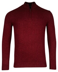 Baileys Half Zip Faux-Uni Pullover Deep Red