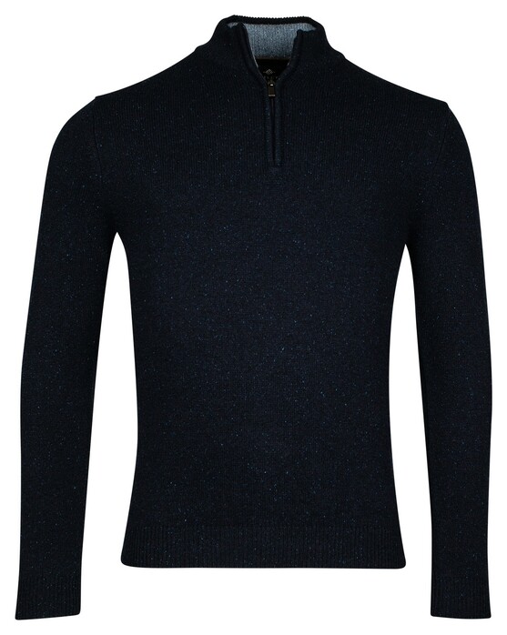 Baileys Half Zip Faux-Uni Trui Navy