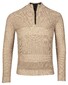 Baileys Half Zip Multi Structure Knit Pullover Beige