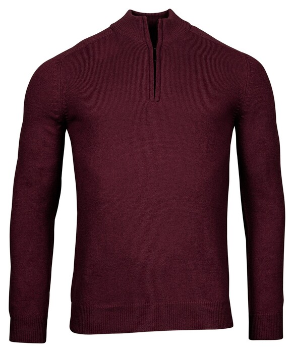 Baileys Half Zip Single Knit Pullover Aubergine